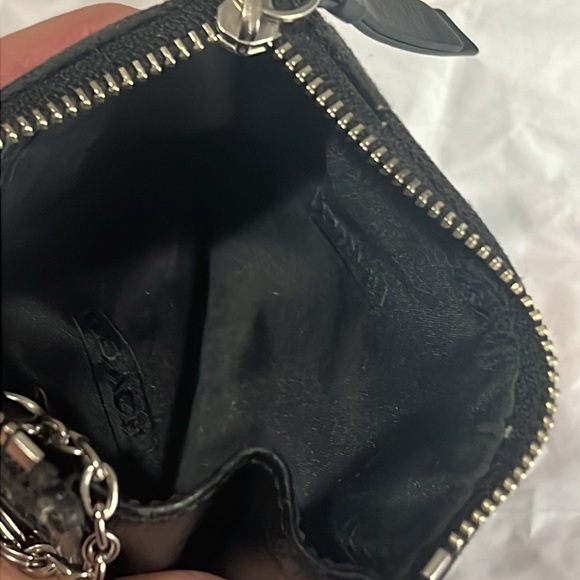 Coach black monogram key chain coin purse wallet - Picture 6 of 6